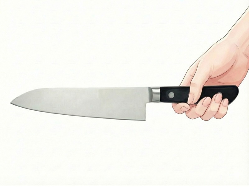 包丁の悪い持ち方1