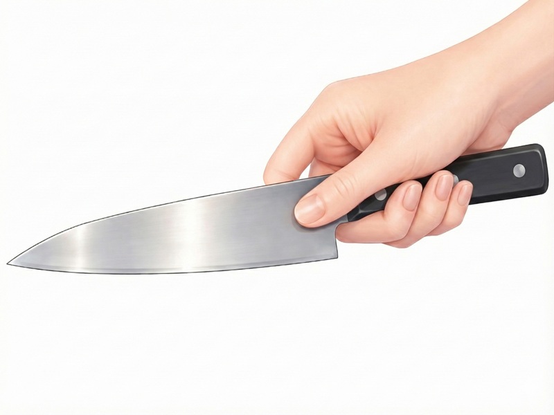 包丁の握り方(押し型)1