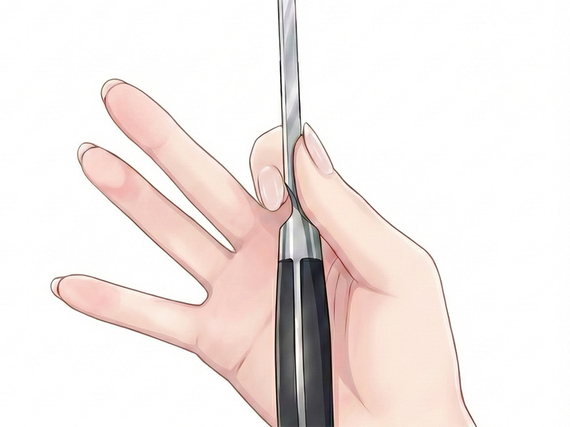 包丁の握り方(押し型)2