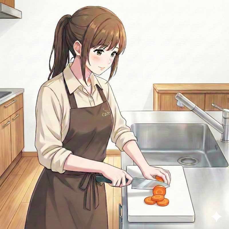 調理の正しい姿勢